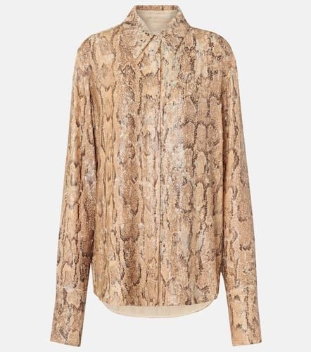 Sequined snake-effect shirt - Dries Van Noten - Modalova