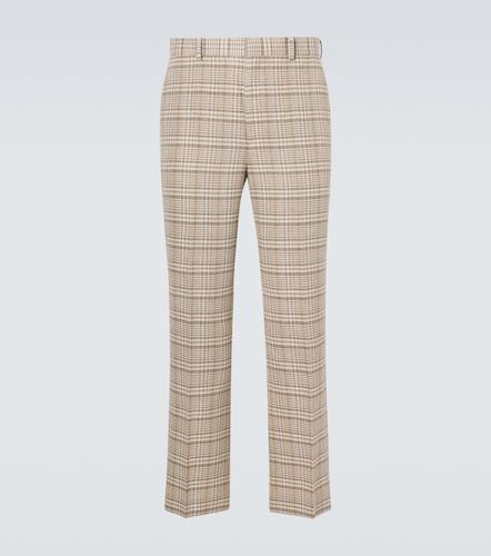 Checked silk and linen tweed straight pants - Auralee - Modalova