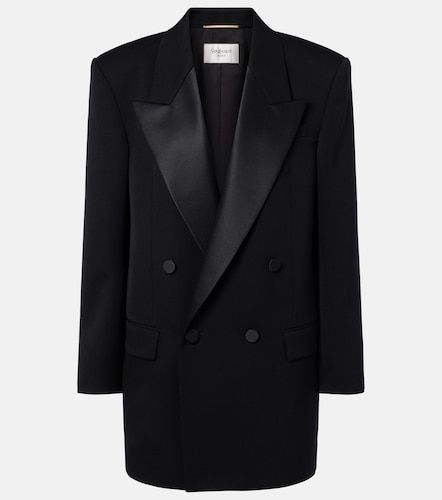 Blazer cruzado oversized de lana - Saint Laurent - Modalova