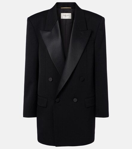 Double-breasted oversized wool blazer - Saint Laurent - Modalova