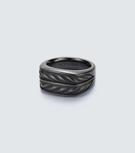 Anillo Chevron de titanio - David Yurman - Modalova