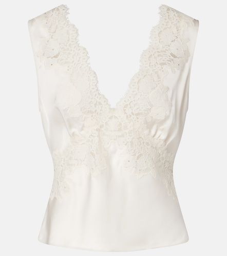 Rixo Emmie lace-trimmed satin top - Rixo - Modalova
