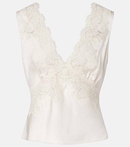 Rixo Top Emmie in raso con pizzo - Rixo - Modalova