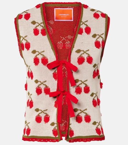 Gilet Cherry in misto cotone con intarsio - La DoubleJ - Modalova
