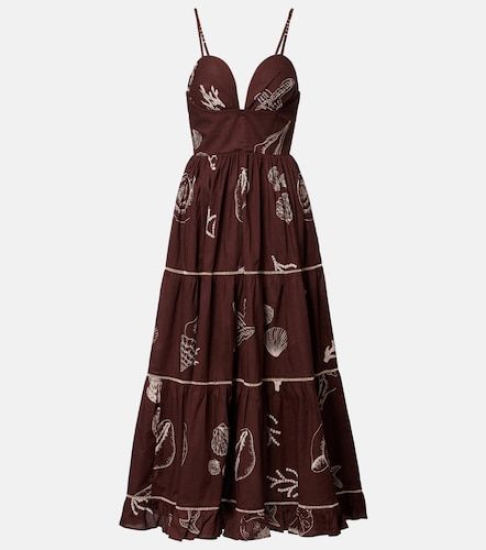 Vestido largo Milena de algodón estampado - Poupette St Barth - Modalova