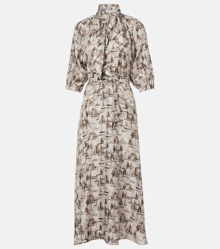 Vestido midi de sarga de seda estampado - Max Mara - Modalova