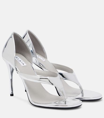 Alaïa Sandali Infradito in pelle metallizzata - Alaia - Modalova