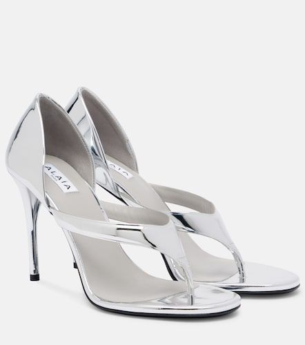 Infradito mirrored leather thong sandals - Alaia - Modalova