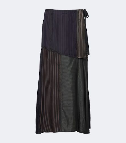 Falda larga a rayas con patchwork - Maison Margiela - Modalova