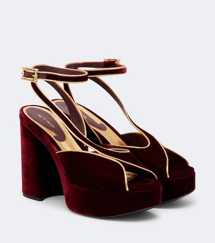 Etro Velvet platform sandals - Etro - Modalova