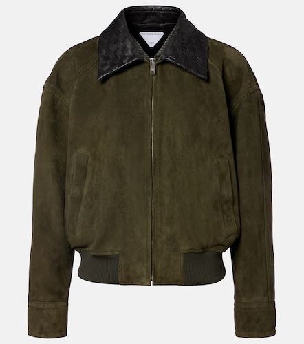 Intrecciato suede blouson jacket - Bottega Veneta - Modalova