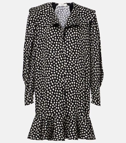 Polka-dot silk jacquard minidress - Chloe - Modalova