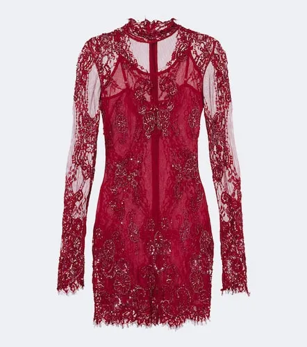 Embellished lace minidress - Blumarine - Modalova