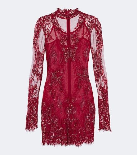 Verziertes Minikleid aus Spitze - Blumarine - Modalova