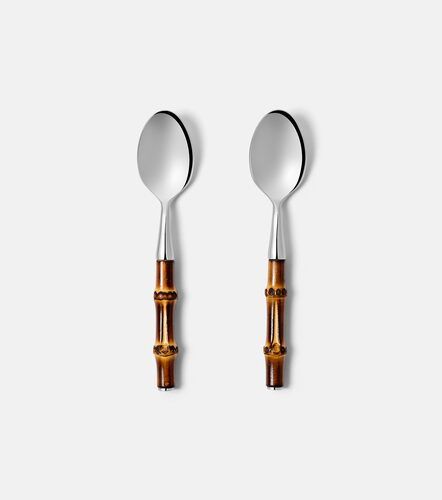 Set de 2 cucharas de bambú y acero inoxidable - Gucci - Modalova