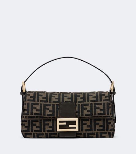 Borsa a spalla Baguette 26424 Small in jacquard FF Zucca - Fendi - Modalova