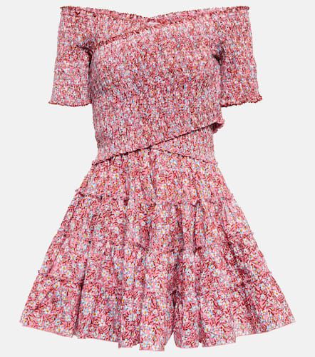 Vestido corto Soledad de algodón floral - Poupette St Barth - Modalova