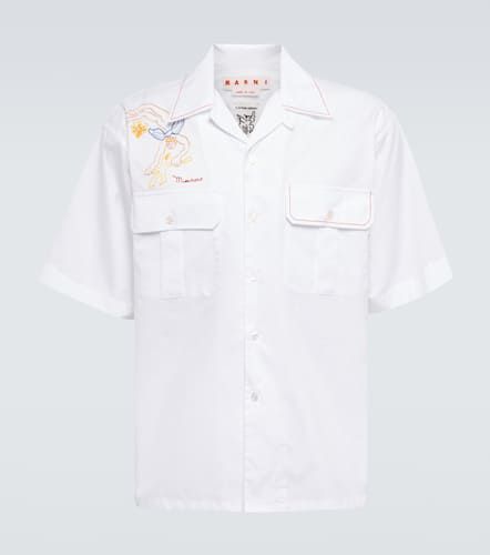 Embroidered cotton bowling shirt - Marni - Modalova