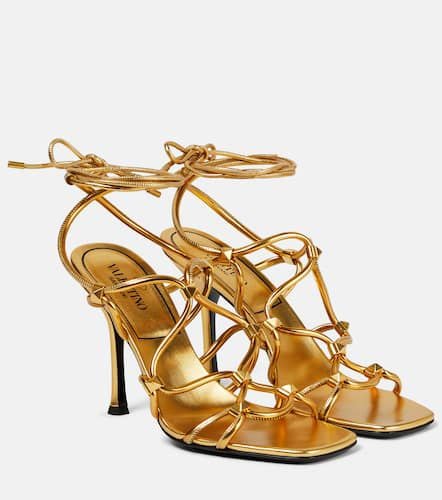 Rockstud Net leather sandals - Valentino Garavani - Modalova