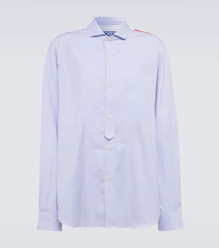 X Basquiat printed pinstriped cotton shirt - Junya Watanabe - Modalova