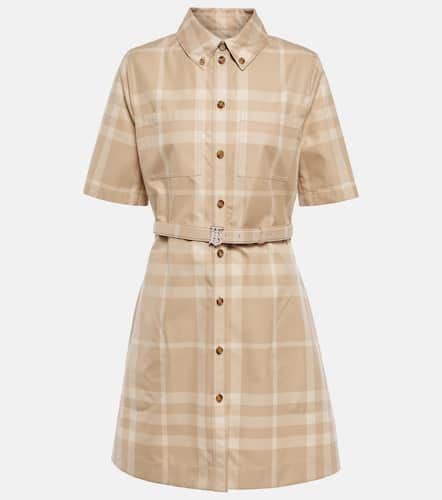 Check cotton gabardine shirt dress - Burberry - Modalova