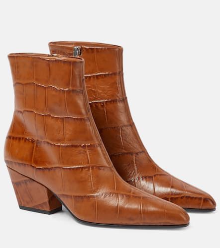 Jane croc-effect leather knee-high boots - Paris Texas - Modalova
