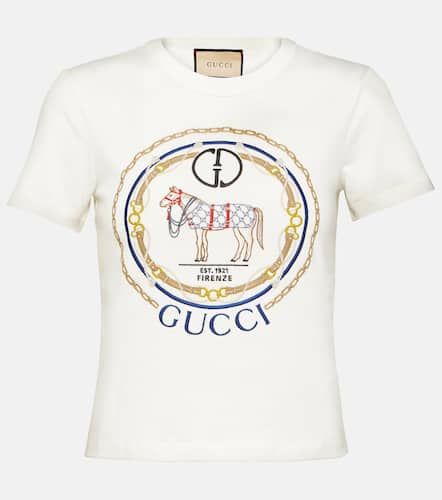 T-shirt Interlocking G en coton - Gucci - Modalova