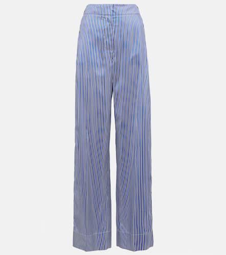 Pantalones anchos de seda a rayas - Burberry - Modalova