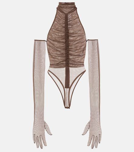 Alex Perry Ruched sheer bodysuit - Alex Perry - Modalova