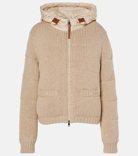 Ribbed-knit wool puffer jacket - Moncler - Modalova