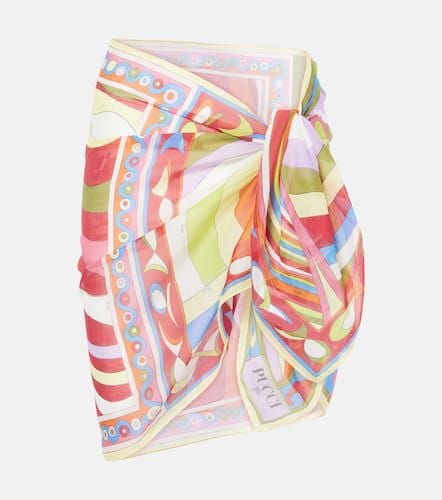 Patchwork printed cotton beach cover-up - Pucci - Modalova