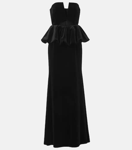 Peplum velvet bustier gown - Self-Portrait - Modalova