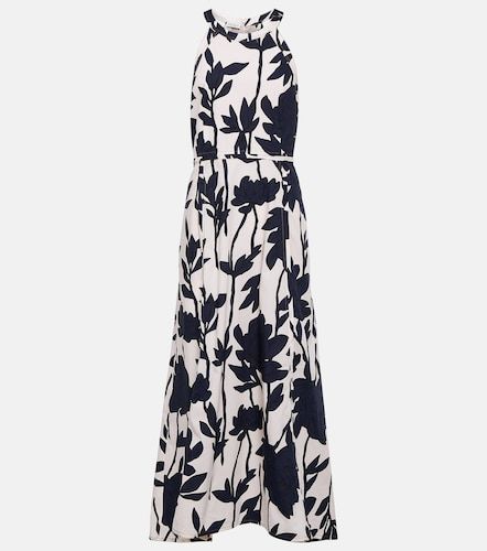 Abito midi in cotone con stampa floreale - Brunello Cucinelli - Modalova