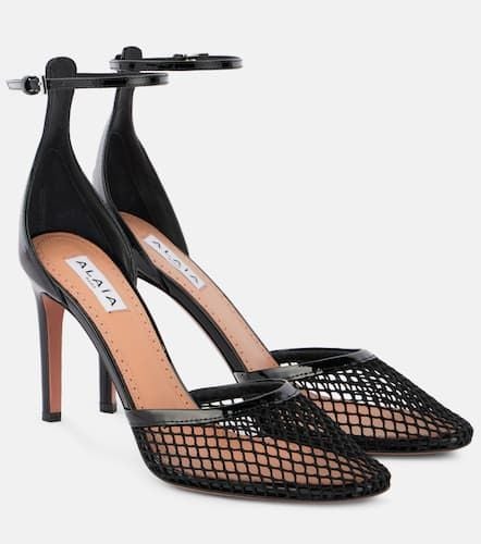 AlaÃ¯a Leather-trimmed mesh pumps - Alaia - Modalova