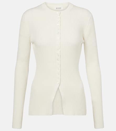 RÃ³he Ribbed-knit cotton crÃªpe cardigan - Rohe - Modalova