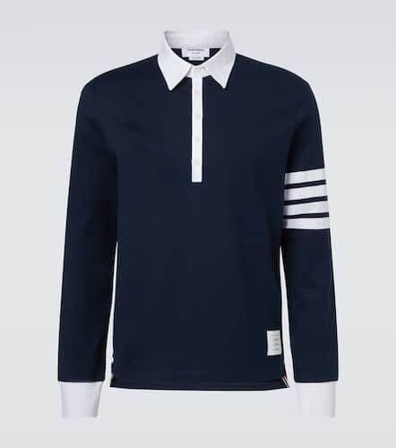 Bar cotton jersey polo sweater - Thom Browne - Modalova