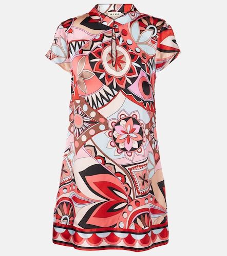 Vestido corto de seda estampado - Rixo - Modalova