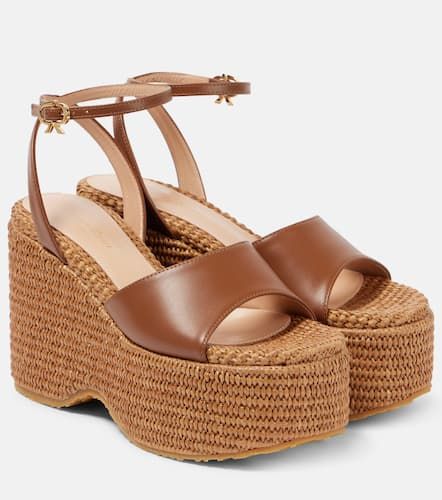 Leather platform espadrilles - Gianvito Rossi - Modalova