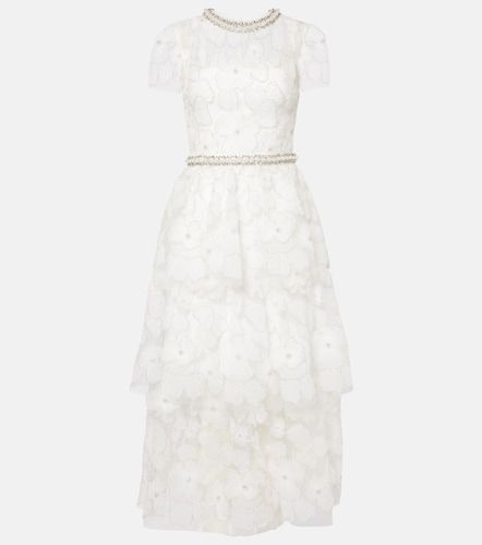 Bridal - Abito midi in tulle con perline - Self-Portrait - Modalova
