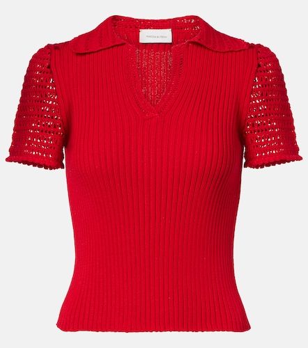 Polo de algodón con croché - Magda Butrym - Modalova