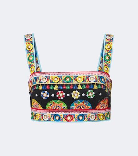 Crop top Carretto de algodón - Dolce&Gabbana - Modalova