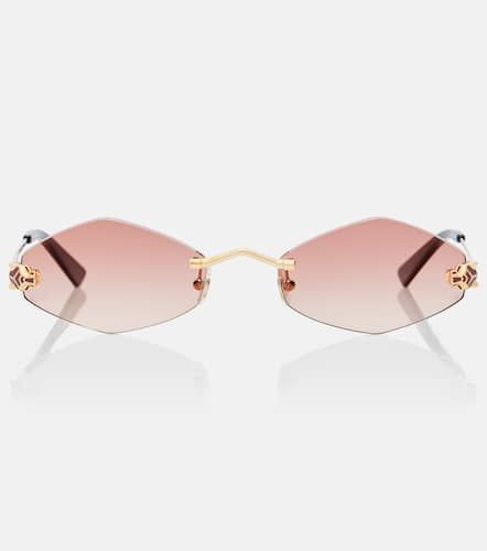 Ovale Sonnenbrille Panthère de Cartier - Cartier Eyewear Collection - Modalova