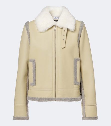 Loewe Giacca in pelle con shearling - Loewe - Modalova