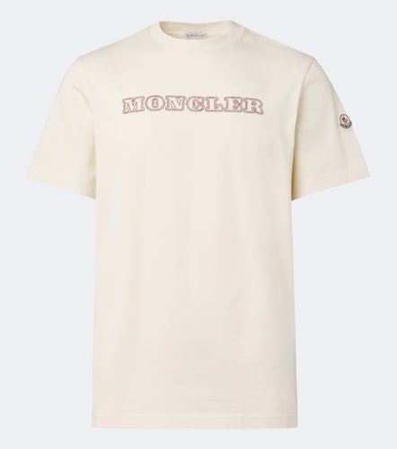 Camiseta de jersey de algodón bordada con logo - Moncler - Modalova