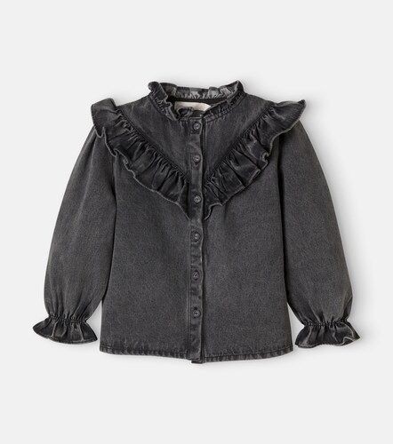 Camisa Roby de denim con volantes - C'era Una Volta - Modalova