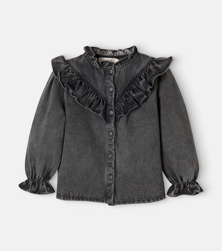 Camisa Roby de denim con volantes - C'era Una Volta - Modalova