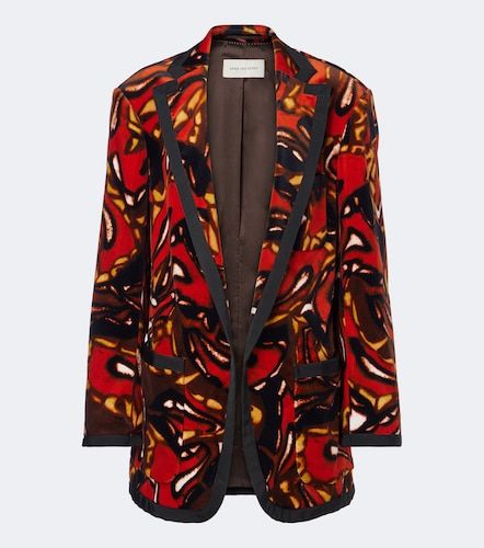Printed cotton-blend blazer - Dries Van Noten - Modalova