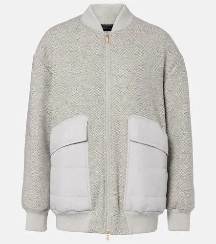 Herringbone wool-blend down jacket - Eleventy - Modalova