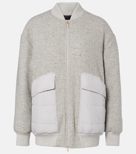 Herringbone wool-blend down jacket - Eleventy - Modalova