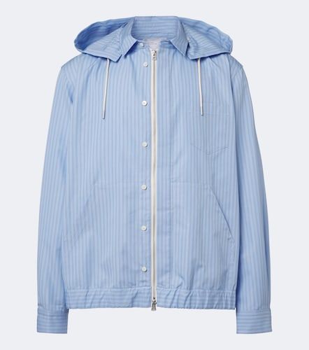 Striped cotton-blend poplin jacket - Sacai - Modalova